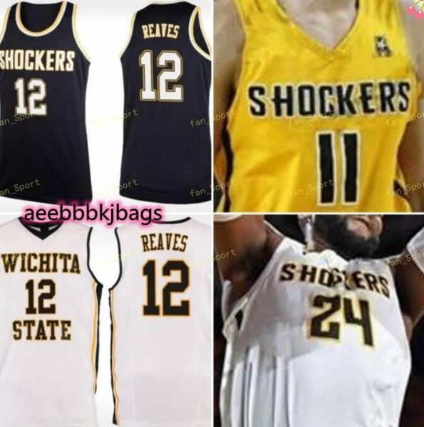

ncaa college wichita state shockers basketball jersey 32 tate busse 33 asbjorn midtgaard 44 isaiah chandler custom stitched sss, Black