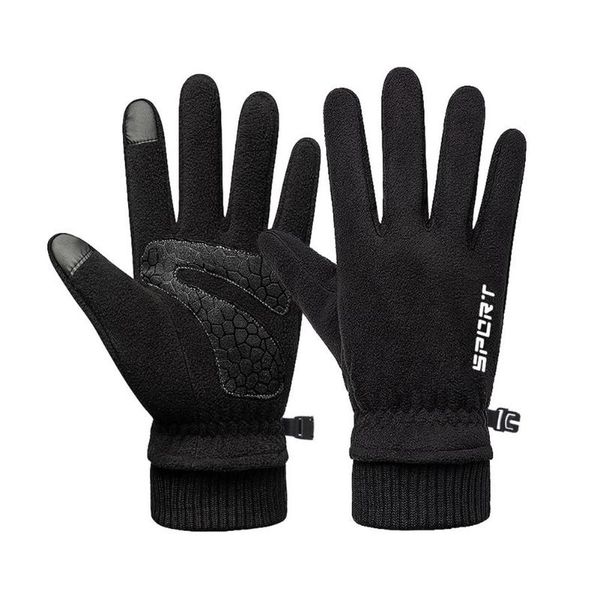 

cycling gloves riding windproof mitten for men women, Black