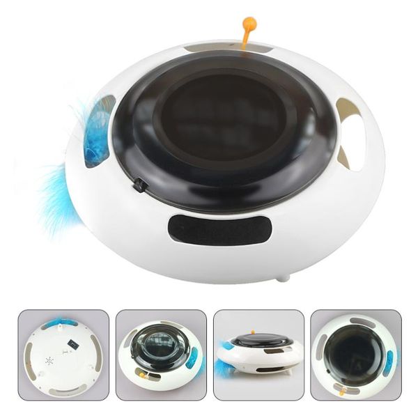 

interactive cat play toy with rotating feather electric pet plaything toys