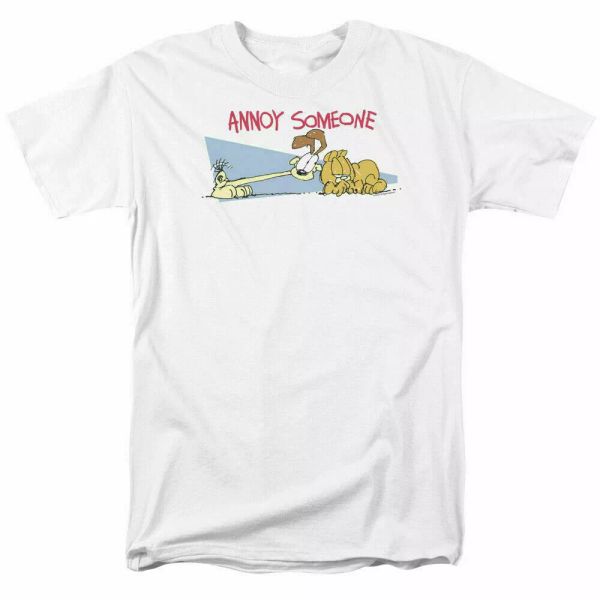 

garfield annoy someone t shirt licensed comic book tee white, White;black