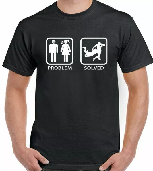 

problem solved - rugby ~ mens funny t-shirt 3xl 4xl 5xl, White;black