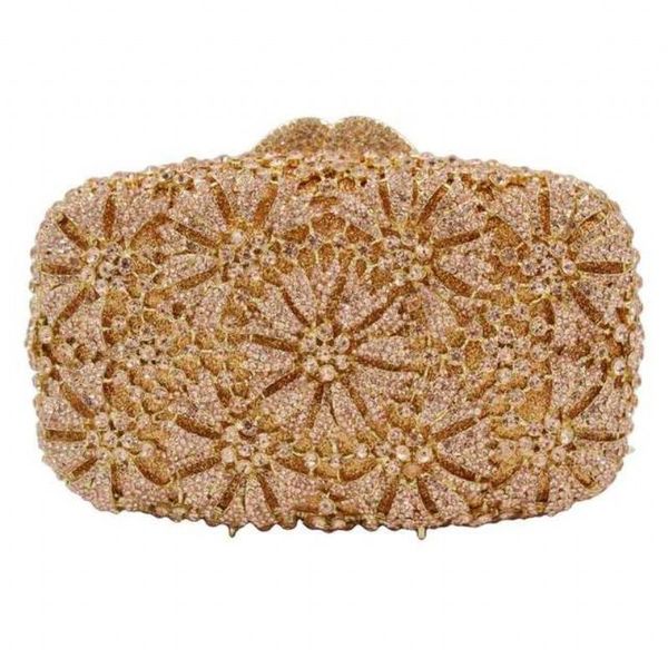 

hollow out dazzling crystal diamond clutch women evening bags hard case ladies party clutches wedding handbag