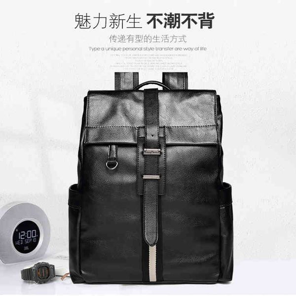 

korean outer single backpack men's leisure