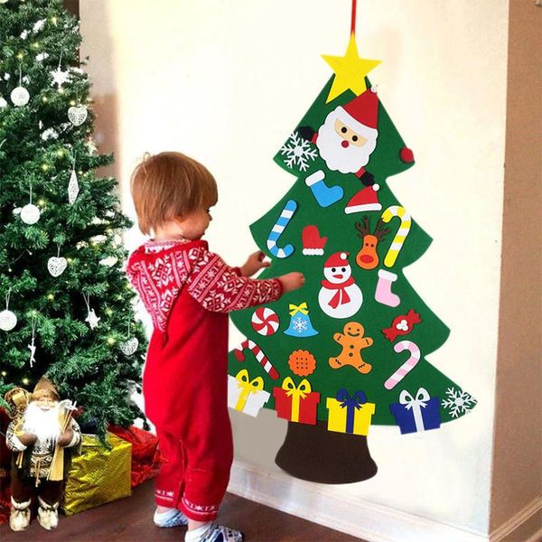 

christmas decorations diy felt tree decoration for home navidad 2021 year ornaments santa claus presents