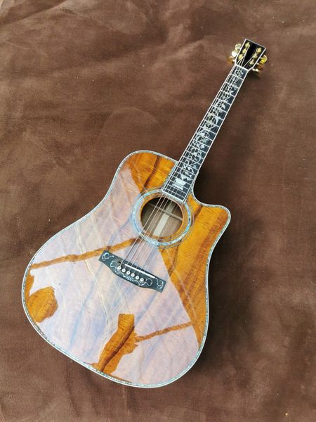 

solid wood cross-section black fingerstyle folk acoustic guitar303i
