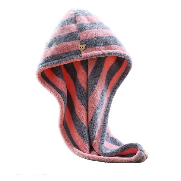 

hair towel microfibre coral fleece solid color dry cap dryer drying wrap womens