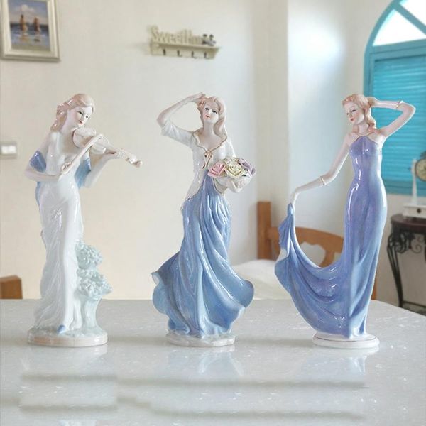 

decorative objects & figurines western porcelain handicraft ornament ceramic beauty sculpture home decoration furnishing crafts wedding gift