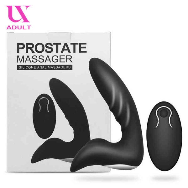 NXY Sex Vibrators Masturbatori Massaggiatore Prostata Massaggiatore Butt Anaal Plug Dildo Vibratore wireless per uomo Penis Clitoris Stimolatore Vibrante giocattolo Adulto 18 1218