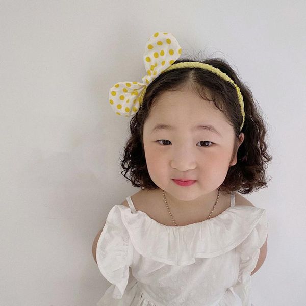 

hair accessories lovely children fabric wave point girls hairband kids cute lively cartoon pictures korean headband party, Slivery;white