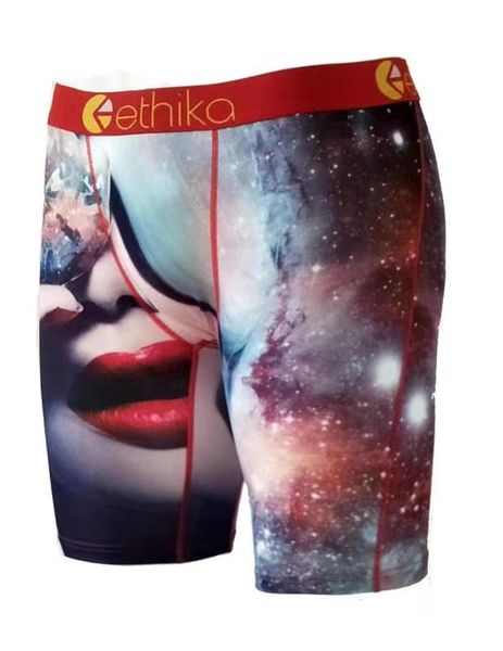 

underpants ethika tight and extended camouflage sports underwear ice silk anti-wear leg men's flat pants long leg running 386, Black;white