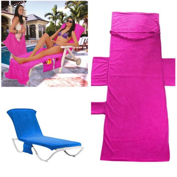 

towel 215x75cm lounger mate beach sun bed holiday garden lounge pockets carry bag