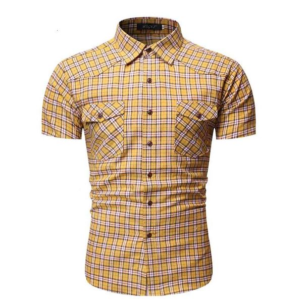 

men's casual shirts summer double pocket short sleeve dress shirt for men good quality blouse 1swi, White;black