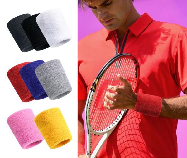 

wrist support 1pair cotton sweat-absorbent warm wristband sports badminton tennis exercise safety tape protector, Black;red