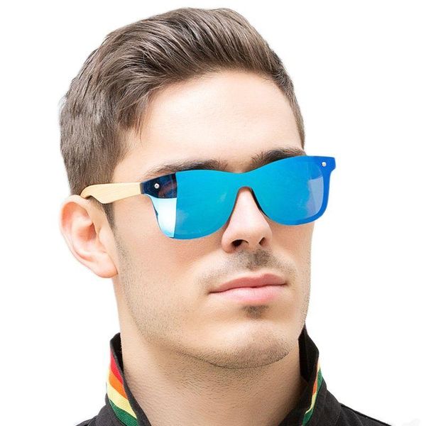 

sunglasses 2021 conjoined polarized men fashion wood leg glasses 6 colors, White;black