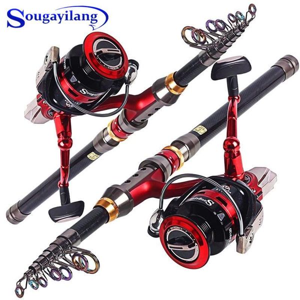 

sougayilang fishing rod and reel combo 2.1-3.6m 13+1bb spinning set tackle pesca
