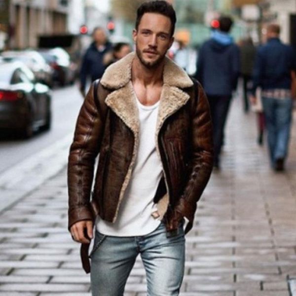 

men's fur & faux 2021 european and american original single street fast sell personalized coat man, Black