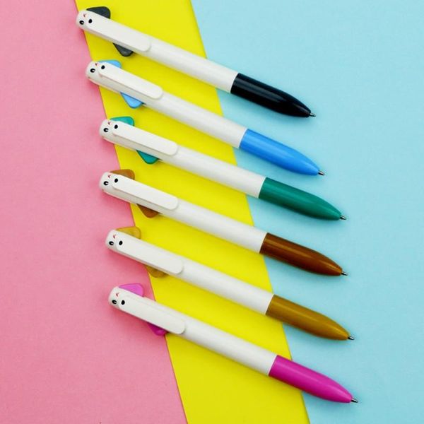 Gelstifte DXAB Niedlicher einziehbarer 2-in-1-Kugelschreiber mit schwarzer roter Tinte, 1,0 mm Spitze, mehrfarbig für Journaling, Zeichnen, Notizen, Jungen und Mädchen