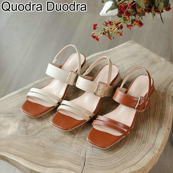 

dress shoes summer sandals women open toe chunky thick high heels ladies retro pumps female fashion buckle big size 33-43, Black