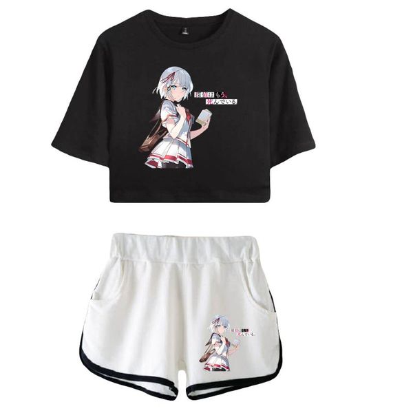 

men's t-shirts the detective is already dead two piece sets casual cool logo shorts+short sleeve t-shirt 2021 women summer, White;black