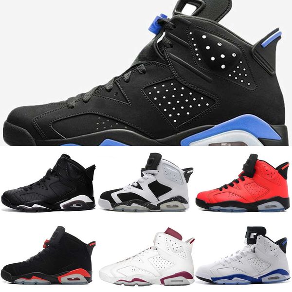 

designer men 6 basketball shoes tinker sneaker unc blue black cat white infrared red mens trainers shoes sneakers size 41-470vsd
