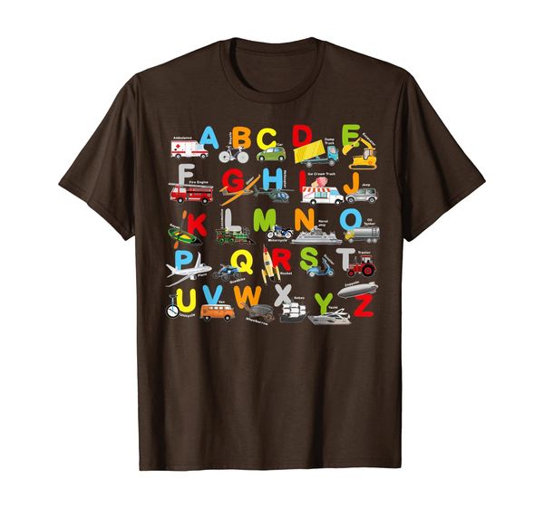 

Alphabet Transport Learning ABC Car Bus Educational T-Shirt T-Shirt, Mainly pictures