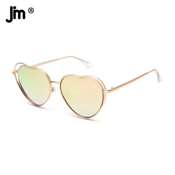 

sunglasses 2021 women heart fashion metal frame shades for uv400, White;black