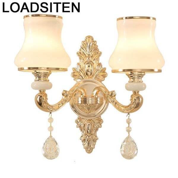 

para parede applique murale luminaire aplique luz wandlamp for home crystal lampara de pared interior wall bedroom light lamp