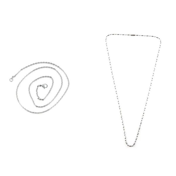

party favor 20 inch stainless steel chain necklace diy craft & ball beads dog tag chains