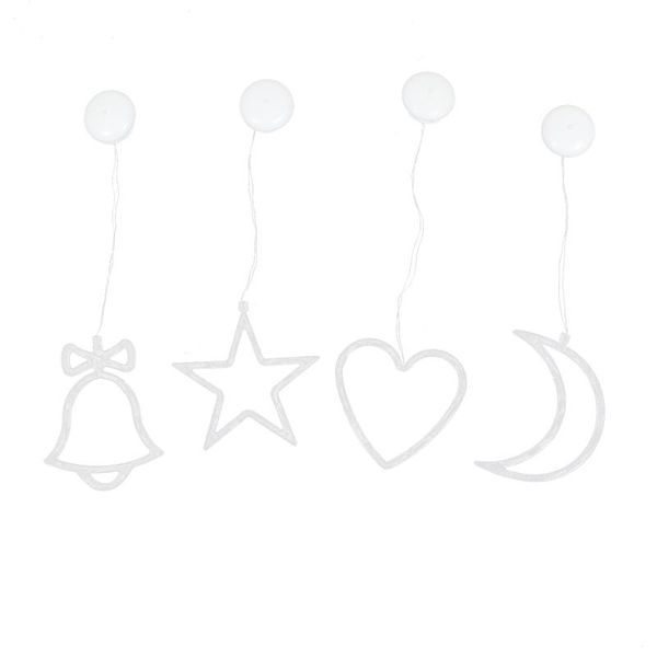 

interior&external lights 4pcs christmas led lamps suction cup hanging festival party decorations