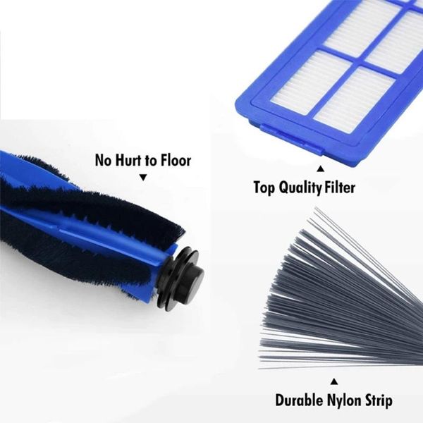 

12pc/set side brush filter replacement kit for eufy robovac g10 hybrid robot vacuum cleaner part accessories shower curtains