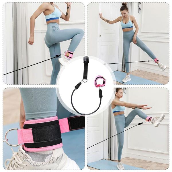 

pull rope on door training legs elastic bands buckle ankle straps foot loop leggings bodybuilding fitness equipment resistance