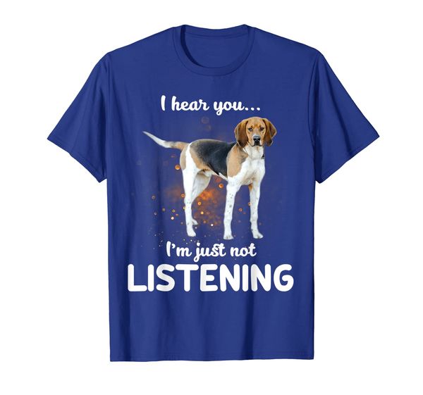 

treeing walker coonhound i hear you not listening t-shirt, White;black