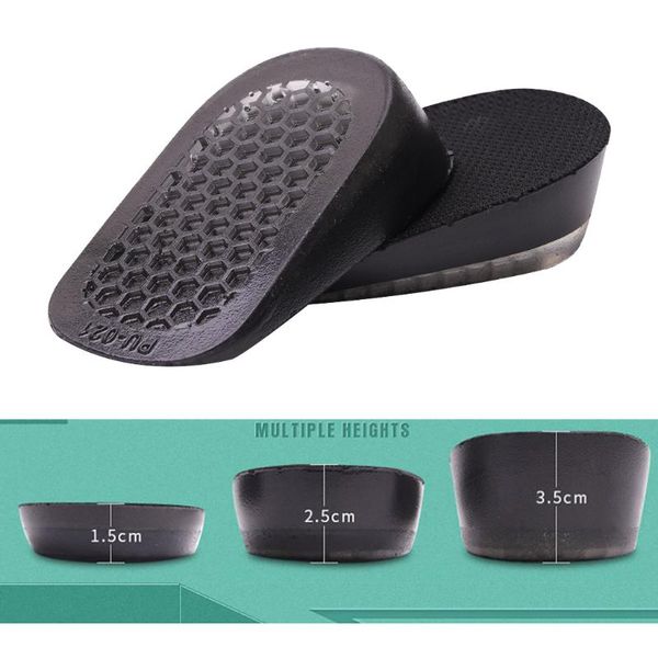 

shoes materials height increase inserts insoles heel lifts pads lift insole elevator shoe 1.5cm 2.5cm 3.5cm, Black