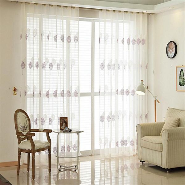 

curtain & drapes facai tree window screen embroidered embroidery towel bright silk purple