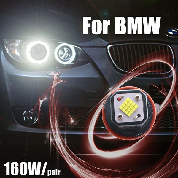 

car headlights 2pcs bright lamp white 120w led angel eyes marker lights bulbs for e87 e39 m5 e60 e61 e63 e64 m6 e65 e66 e83 x3 e53 x5 00