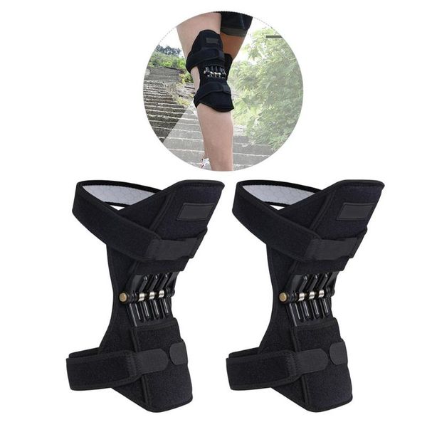 

joint support knee pads protection strap breathable deep care spring force booste pain forceful elbow &, Black;gray
