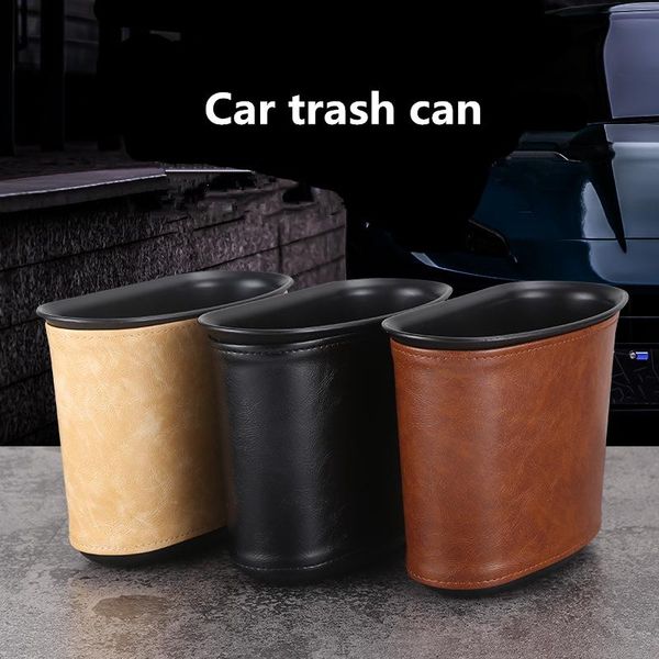

car organizer trash can storage interior accessories voiture trunk seat leather hanging bucket bag umbrella holder organizador