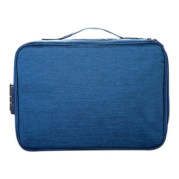 

storage bags large capacity multi-layer document tickets bag multifunctional home travel important items organizer holder with lock