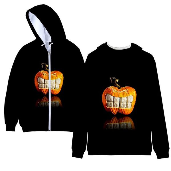 

men's hoodies & sweatshirts happy halloween zip hoodie jacket sport 3d hoody print men women long sleeve cool zipper kids, Black