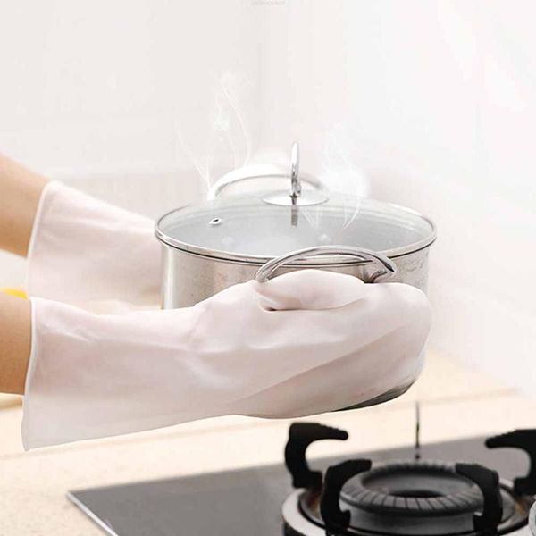 

1pair dishwashing cleaning gloves magic pvc dish washing brush glove for household scrubber kitchen clean tools scrub disposable