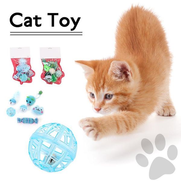 

cat toys pet supplies claw bag christmas series set kitty toy