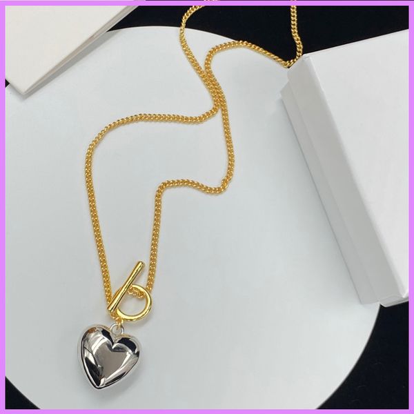 

women new pendant necklace designer jewelry womens heart necklaces silver gold chain ladies accessories mens gifts d222252f