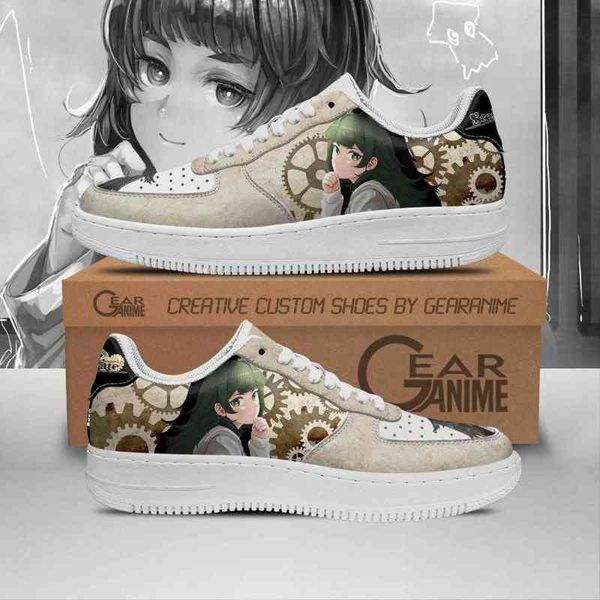 

diy anime shoes maho hiyajo steins gate sneakers casual running sport walking lightweight tennis, Black