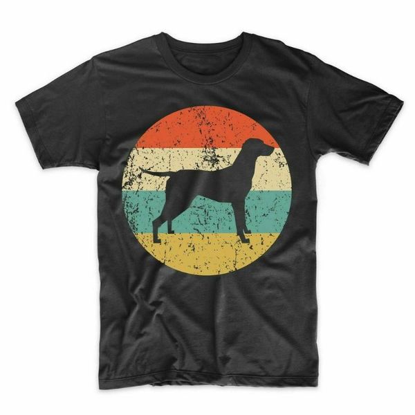 

men's t-shirts vizsla t shirt vintage retro dog round neck t-shirt, White;black