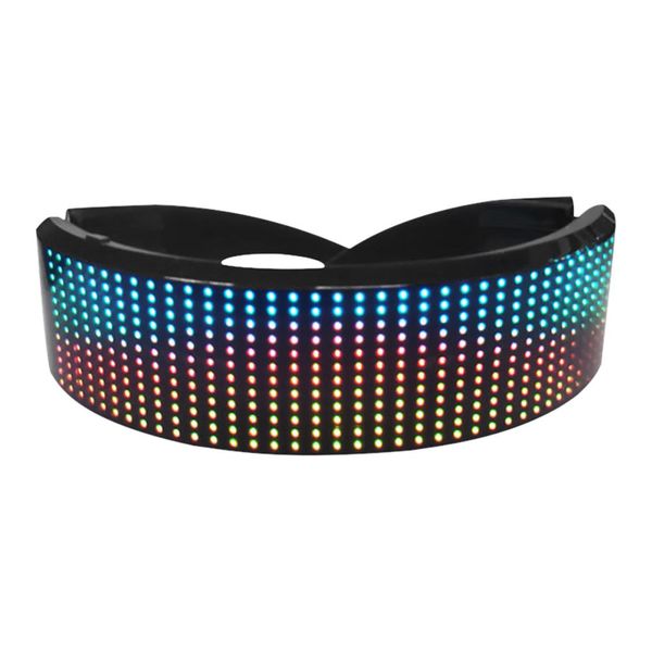 LED-Bluetooth-Brille, LED-Vollfarbdisplay, Smart-Brille mit APP-Steuerung für Bar, KTV, Weihnachts- und Geburtstagsfeier