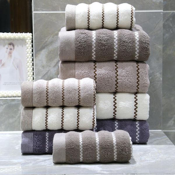 

towel bath 32 strands of pure cotton thickened 70*140cm plain absorbent soft thicken bathroom towels home el quick dry