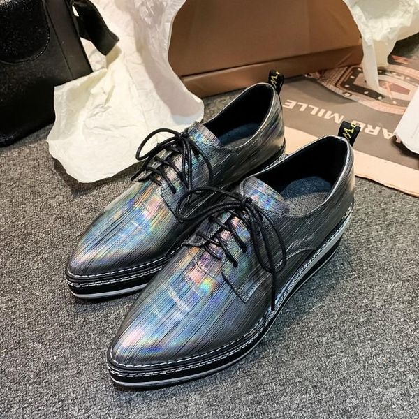 

dress shoes mljuese 2021 women pumps autumn spring soft cow leather gun color pointed toe lace up wedges high heels lady party, Black