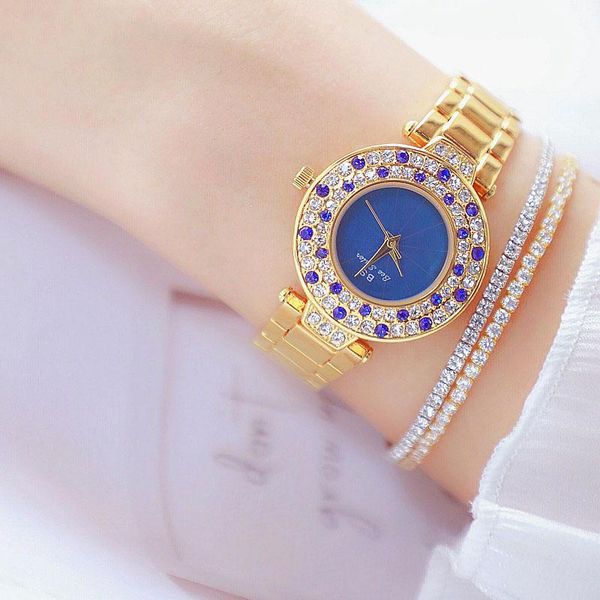 

wristwatches fashion brand all diamond for women watch waterproof quartz clock elegant green gold wrist watches bracelet 2021, Slivery;brown