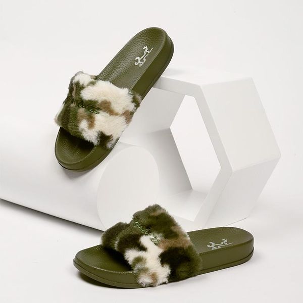 

marzz cotton llippers women green color cool style slippers, Black