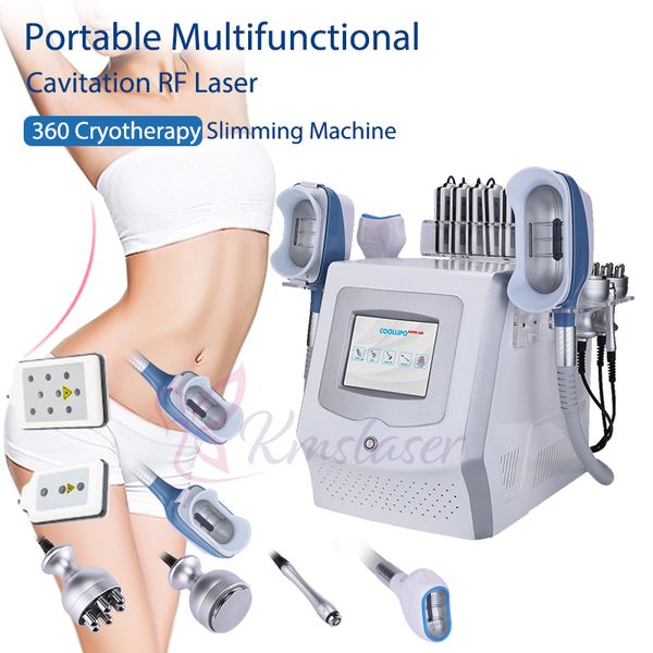 3 Cryo Head Cryolipolysis Breaking Breaking Slipping Machine с 40 кГц кавитационным RF ручки Липо лазерные колодки для тела